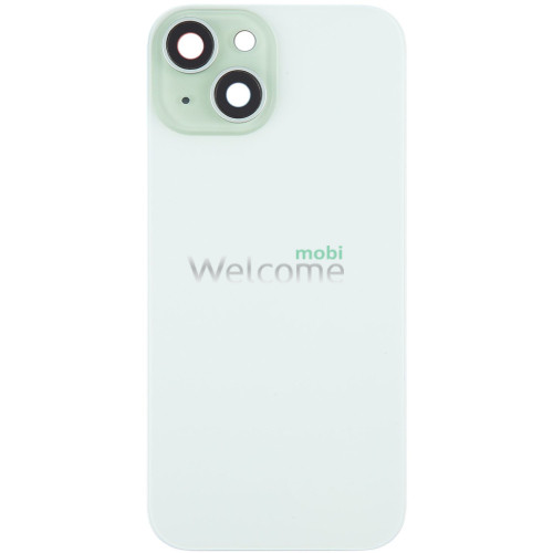 Задня кришка (скло) iPhone 15 green (оригінал завод) у зборі на рамці