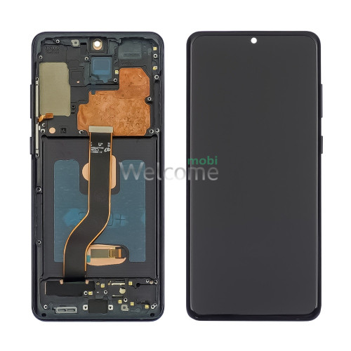 Дисплей Samsung SM-G985/G986 Galaxy S20+ 4G/5G в зборі з сенсором та рамкою Cosmic Black OLED