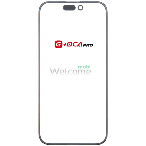 Стекло тачскрина с OCA плёнкой для Apple iPhone 16 чёрное G+OCA Pro