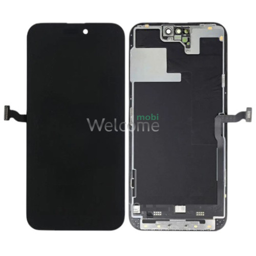 Дисплей iPhone 14 Pro Max в зборі з сенсором та рамкою black (ZY in- cell TFT) (під заміну IC)