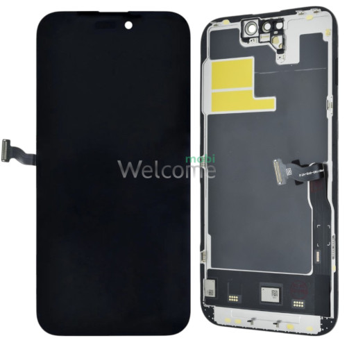 Дисплей iPhone 14 Pro в зборі з сенсором та рамкою black (GX OLED) (під заміну IC)
