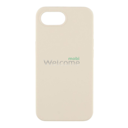 Silicone case for iPhone 16e (11) Antique White (закритий низ)