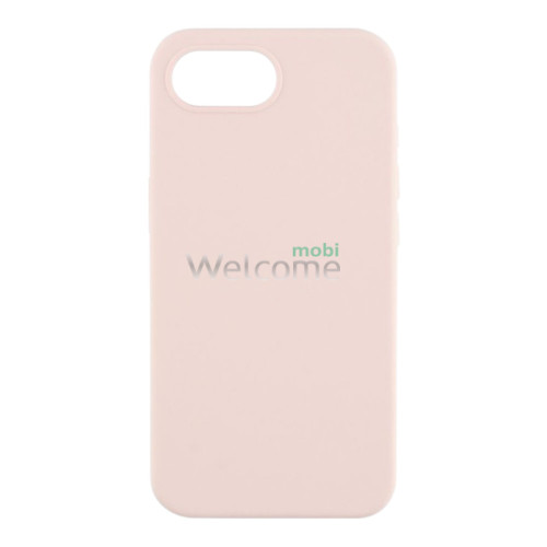 Silicone case for iPhone 16e (81) Chalk Pink (закритий низ)