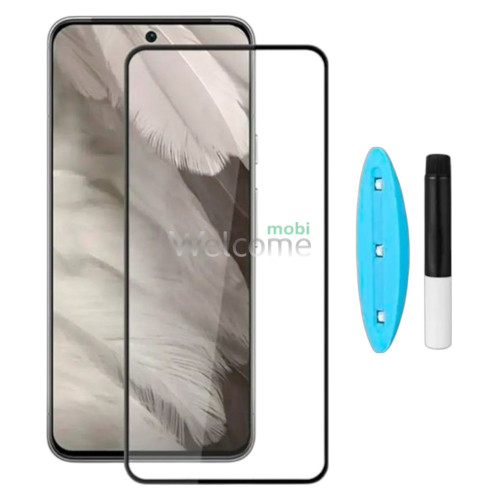 Скло Google Pixel 8 Pro (0.25 мм, 3D, прозоре) в комплекті з UV клеєм і лампою