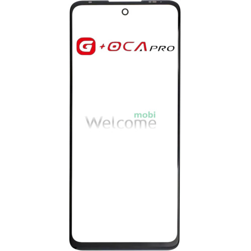 Скло корпусу G + OCA Pro Motorola XT2343 Moto G54 з OCA- плівкою, black