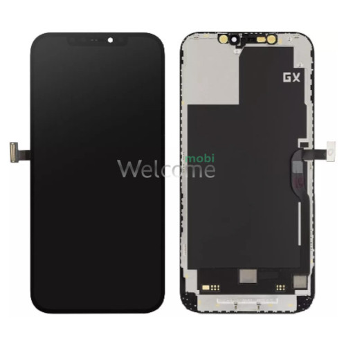 Дисплей iPhone 12 Pro Max в сборе с сенсором и рамкой black (JK Soft OLED) (под замену IC)