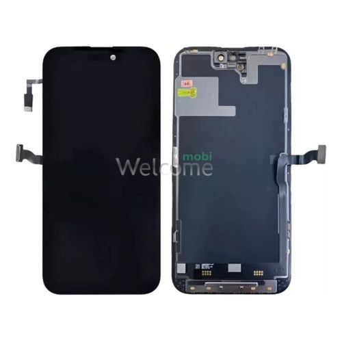 Дисплей iPhone 14 Pro Max в зборі з сенсором та рамкою black (JK Hard OLED) (під заміну IC)