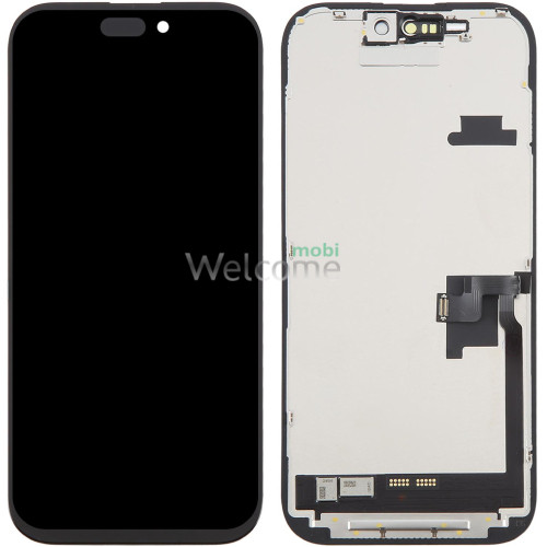 Дисплей iPhone 16 Pro в зборі з сенсором та рамкою black (оригінал переклей)