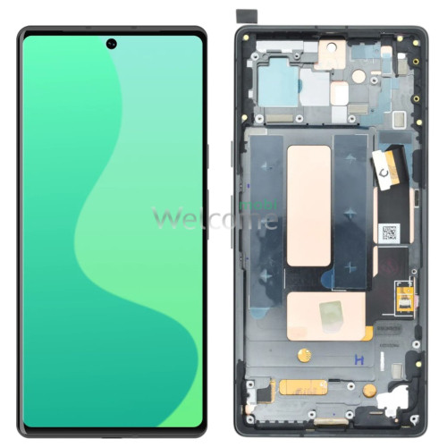 Дисплей Google Pixel 7A в сборе с сенсором и рамкой black OLED