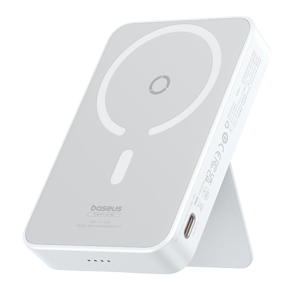 Універсальна Мобільна Батарея Power Bank Baseus MagPro Magnetic Bracket Wireless Fast Charge 20W 5000 mAh (P10064101xxx-xx) Колір Білий 223-00