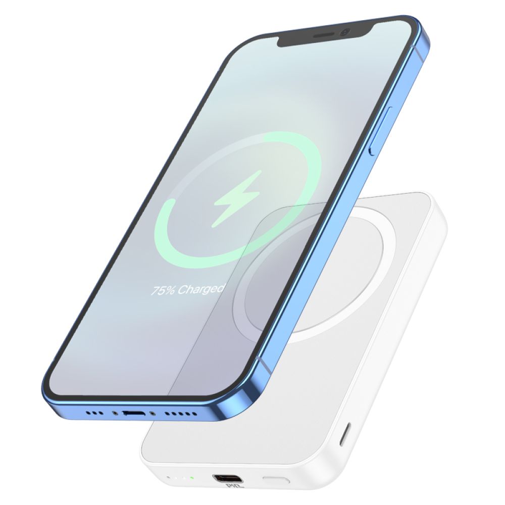 Універсальна Мобільна Батарея Power Bank Hoco J109 PD20W Easy Wireless Fast Charging 5000mAh Білий