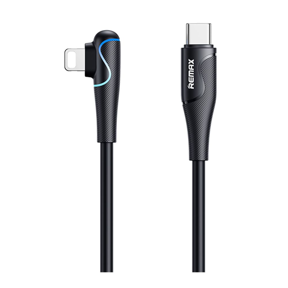 Кабель USB Remax RC-192i 20W 90° Type-C to Lightning Колір Чорний