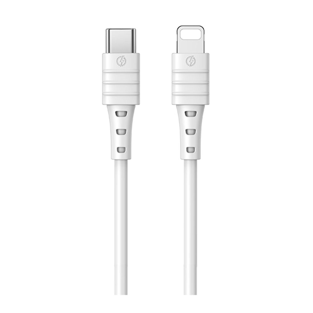 Кабель USB Remax RC-068i PD 20W Type-C to Lightning Бiлий