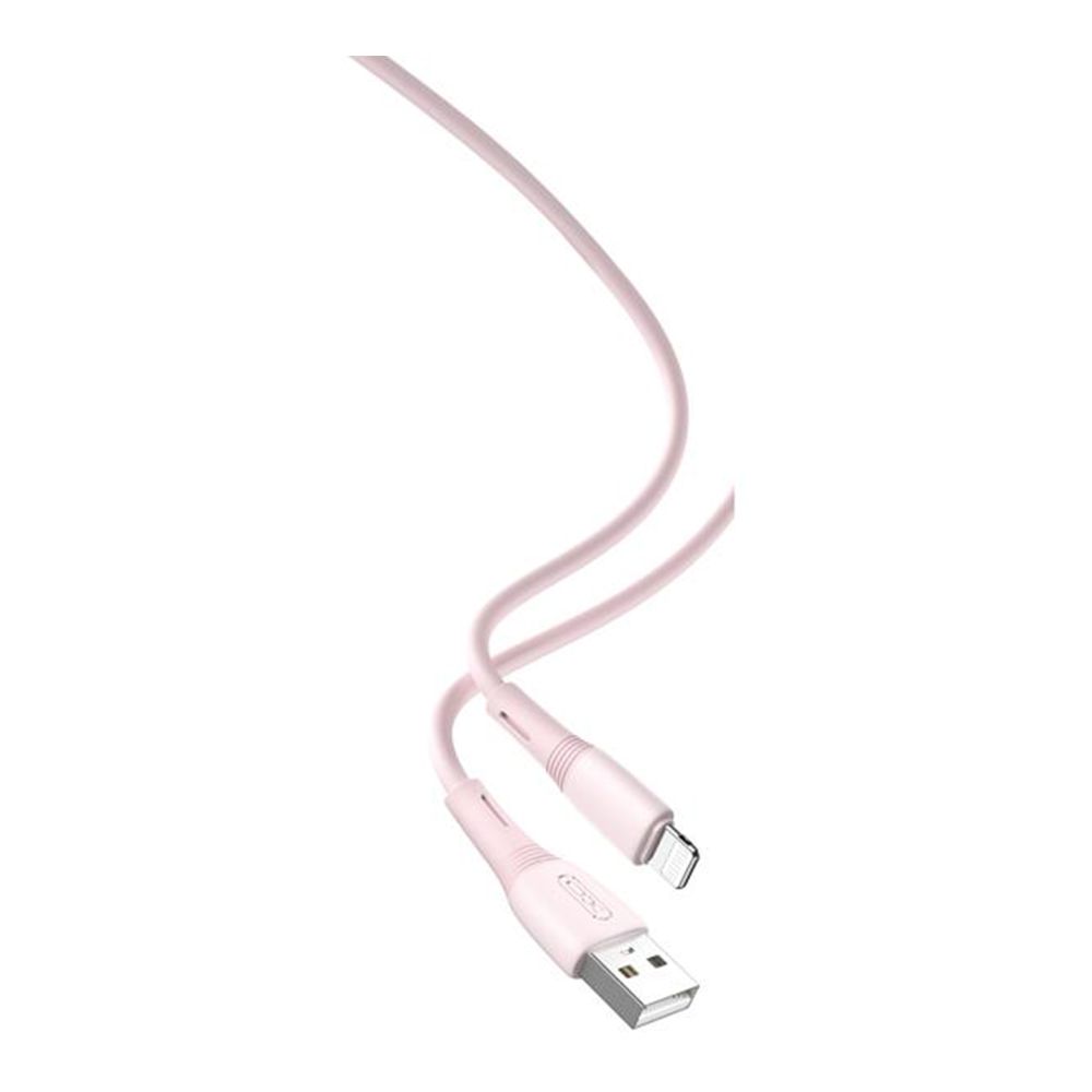Кабель USB XO NB225 Silicone two-color Lightning Колір Рожевий