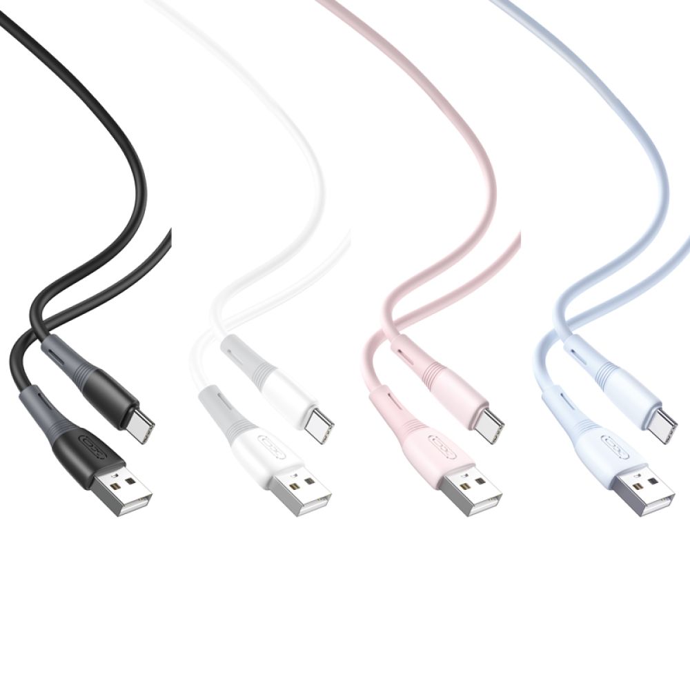 Кабель USB XO NB225 Silicone two-color Micro Колір Бiлий
