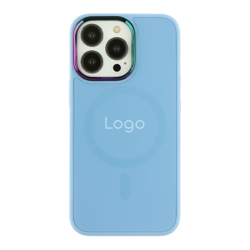 Чохол AG-Glass Chrome Camera with Magsafe для iPhone 13 Pro Max Blue