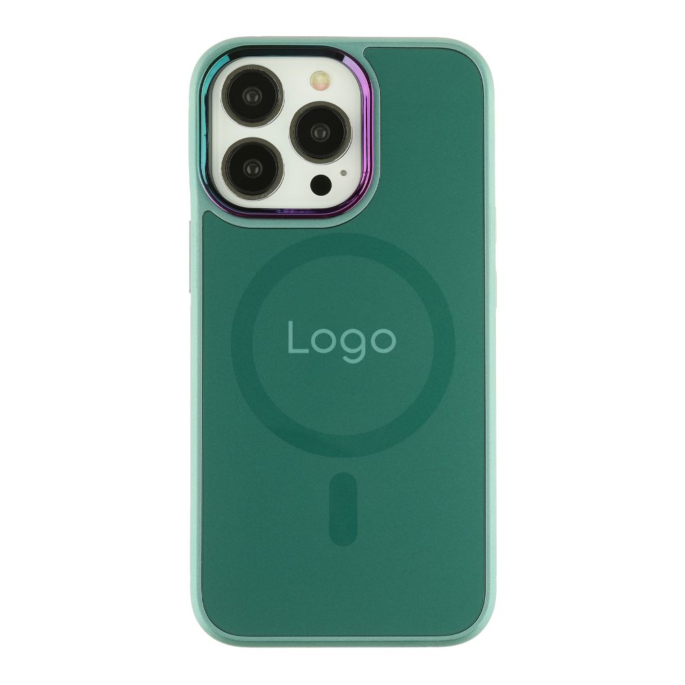 Чохол AG-Glass Chrome Camera with Magsafe для iPhone 13 Pro Max Green