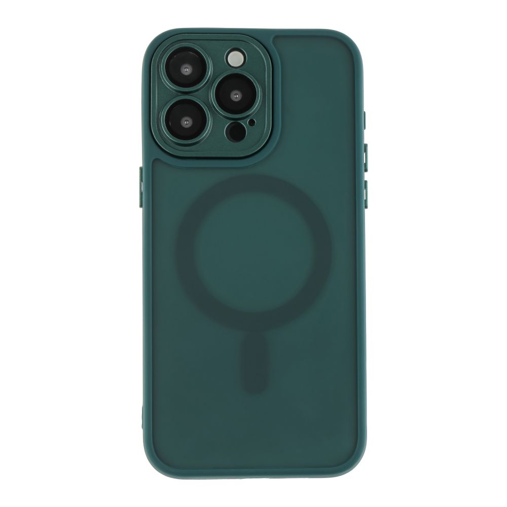 Чохол TPU+PC Magnetic Matte Camera Lens with Magsafe для iPhone 13 Dark Green