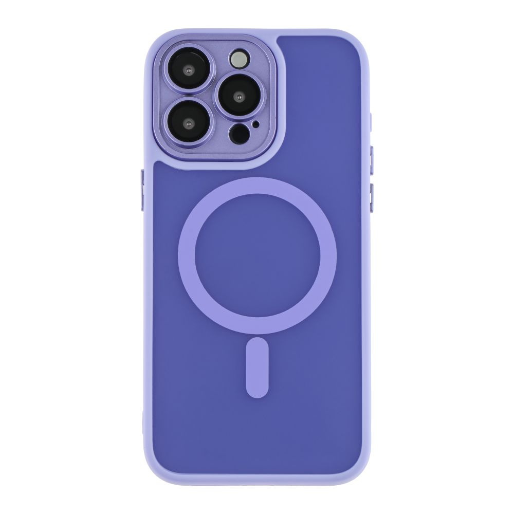 Чохол TPU+PC Magnetic Matte Camera Lens with Magsafe для iPhone 13 Pro Max Purple