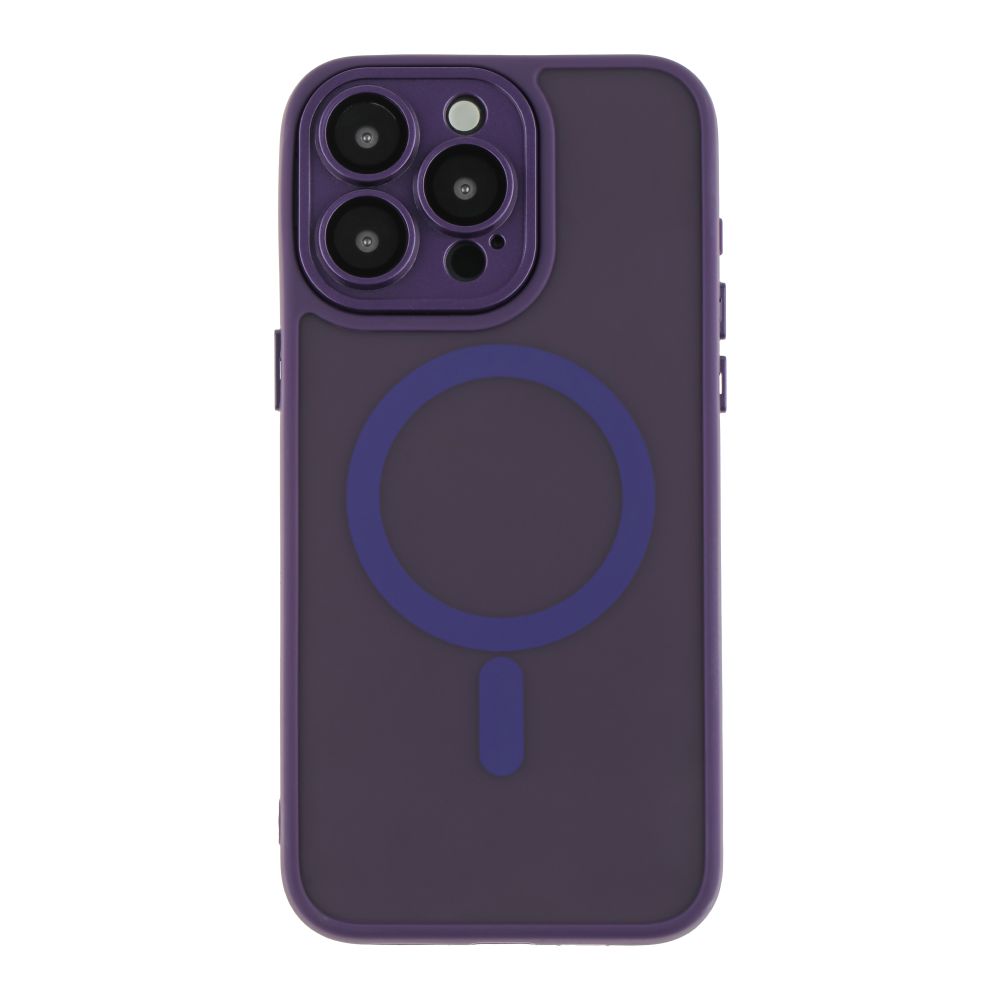 Чохол TPU+PC Magnetic Matte Camera Lens with Magsafe для iPhone 13 Pro Max Dark Purple