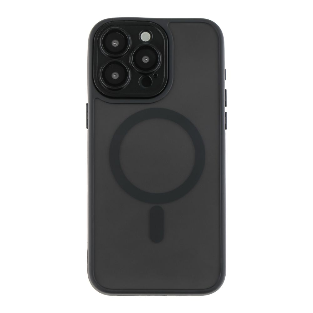 Чохол TPU+PC Magnetic Matte Camera Lens with Magsafe для iPhone 15 Pro Max Black