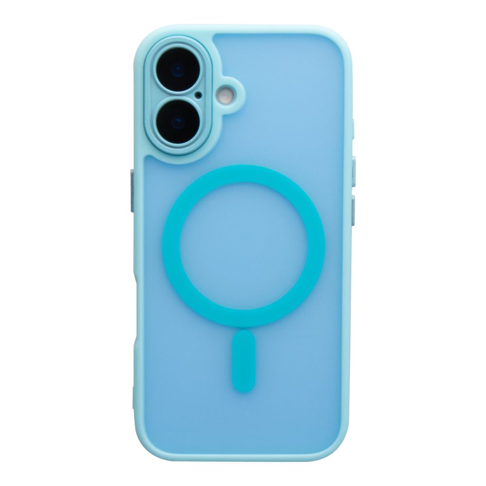 Чохол TPU+PC Magnetic Matte Camera Lens with Magsafe для iPhone 16 Blue