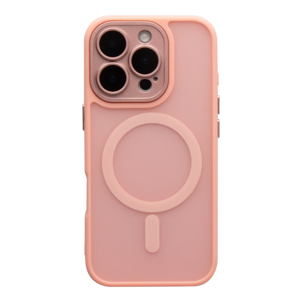 Чохол TPU+PC Magnetic Matte Camera Lens with Magsafe для iPhone 16 Pro Max Колір Pink