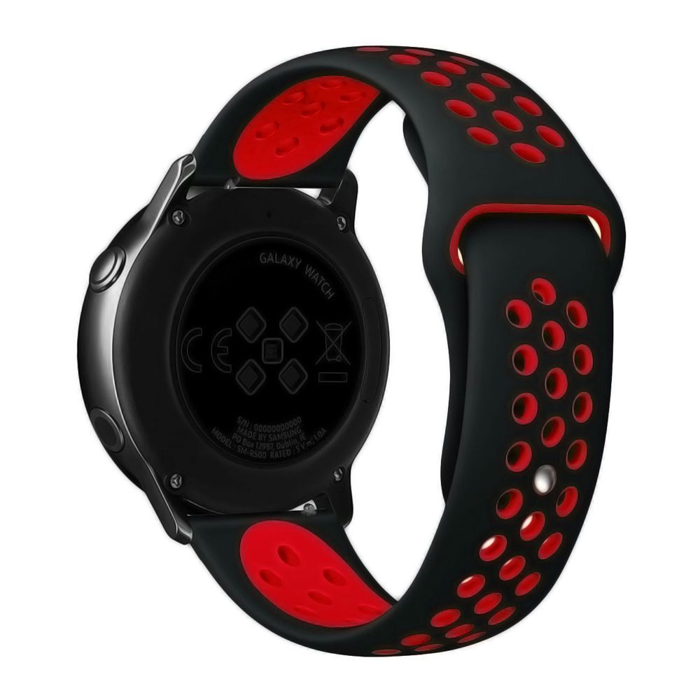Ремінець Універс 22mm N Sport для Samsung/Amazfit/Huawei Black/Red