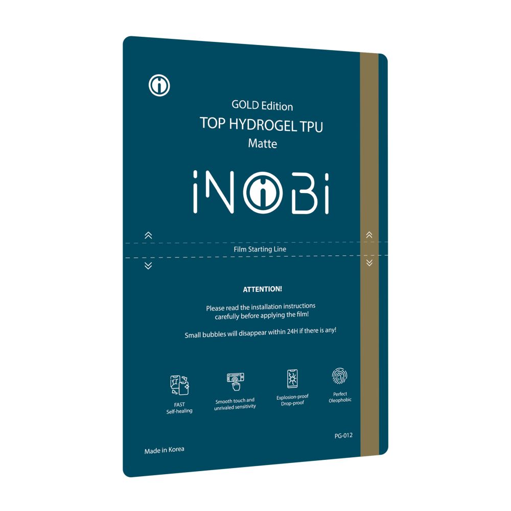 Гідрогель плівка iNobi GOLD PG-012 Korean / 25 штук (матова) 180*120мм