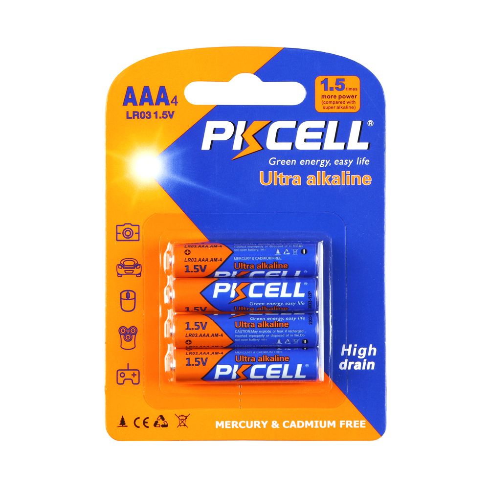 Батарейки PKCELL 1.5V AAA/LR03, 4 шт блiстер Характеристики ААА