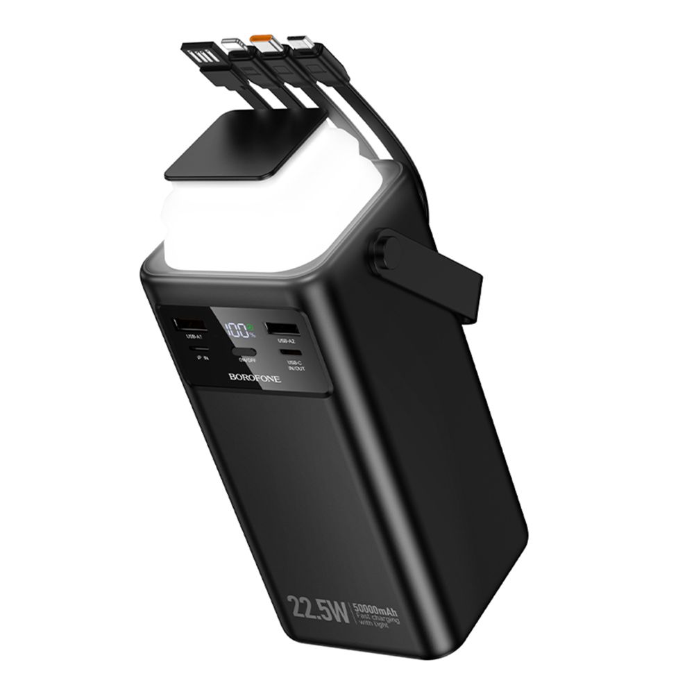Універсальна Мобільна Батарея Power Bank Borofone BJ65A High 22.5W+PD20W+four-cables 50000mAh Чорний