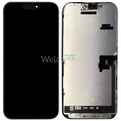 Дисплей iPhone 16 в зборі з сенсором та рамкою black (знятий оригінал)