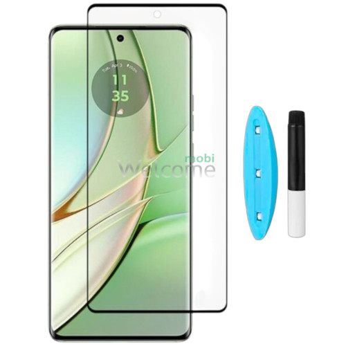 Скло Motorola XT2303 Moto Edge 40 (0.3 мм, 3D, прозоре) в комплекті з UV клеєм і лампою