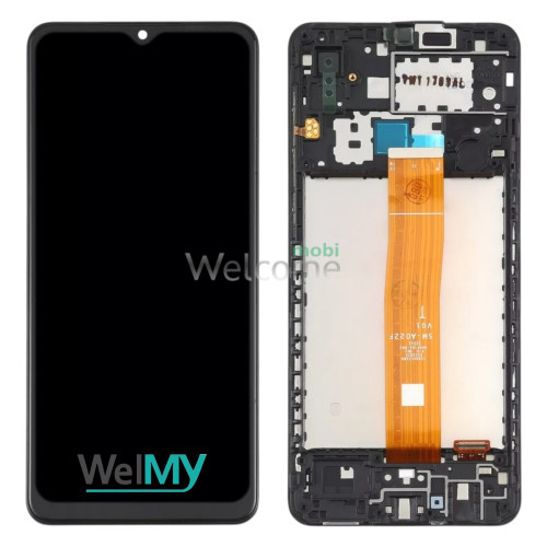 Дисплей Samsung SM- A022 Galaxy A02 (2021) в зборі з сенсором та рамкою black (Welmy) (A125 V01)