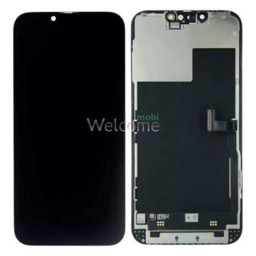 Дисплей iPhone 13 Pro в зборі з сенсором та рамкою black (JCID Soft OLED) без помилки