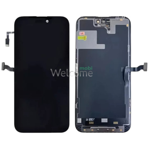 Дисплей iPhone 14 Pro Max в зборі з сенсором та рамкою black (JCID Soft OLED) без помилки