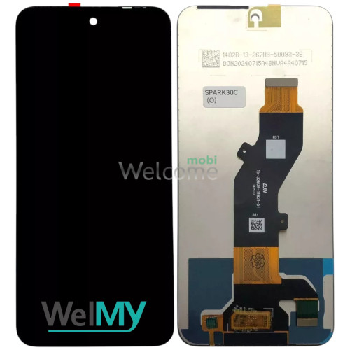 Дисплей Tecno Spark 30C/ Spark Go 1 (KL4) в зборі з сенсором black (Welmy)