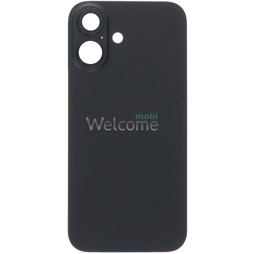 Задня кришка (скло) iPhone 16 black (оригінал завод) у зборі на рамці