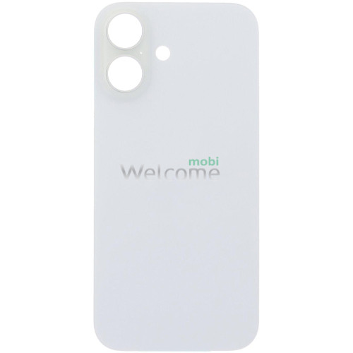 Задня кришка (скло) iPhone 16 white (оригінал завод) у зборі на рамці