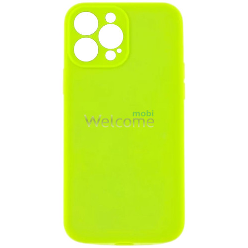 Silicone case for iPhone 13 Pro (40) Shiny Green (закрытый низ)
