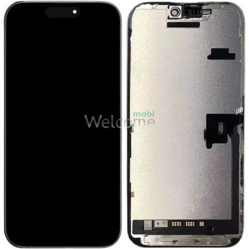 Дисплей iPhone 16 Pro в сборе с сенсором и рамкой black (JCID Soft OLED) без ошибки