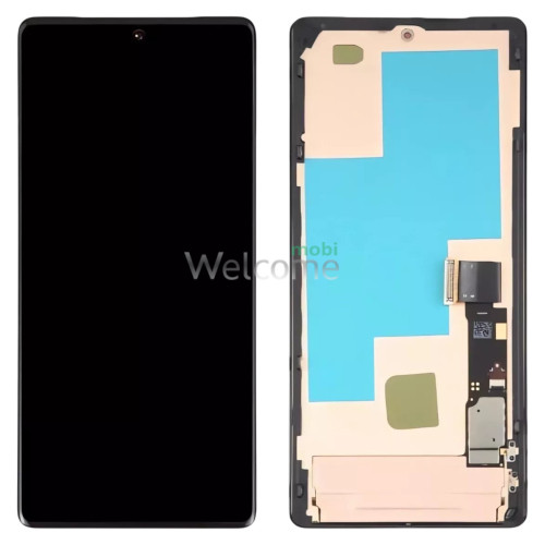 Дисплей Google Pixel 7 Pro в сборе с сенсором и рамкой black (оригинал переклей) rev BOE