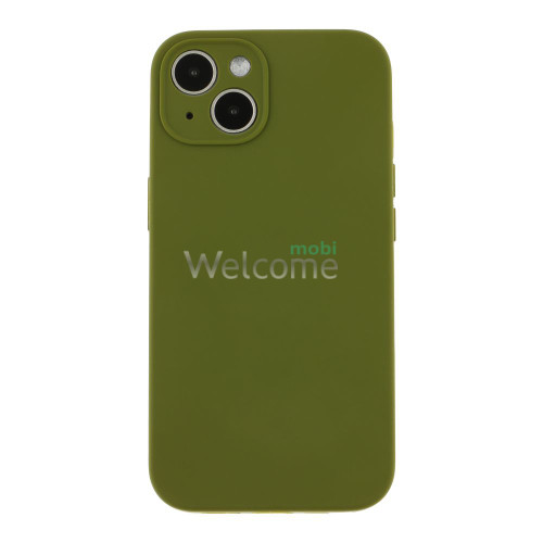 Silicone case for iPhone 13 (45) Army Green (закритий низ)