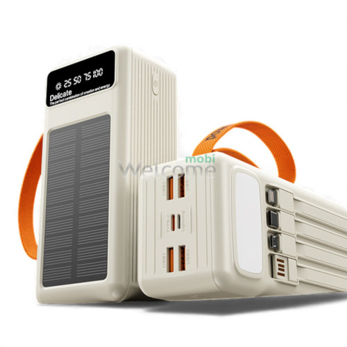 Зовнішній акумулятор (power bank) ACL PW-141 Quick Charge 3.0 22.5W 30000mAh 4USB + кабель Type-C/Lightning/USB/microUSB white