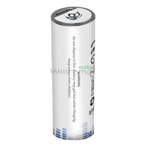 Акумуляторна батарейка AA (Li-ion) 2500mWh з роз'ємом Type-C (без кабеля)