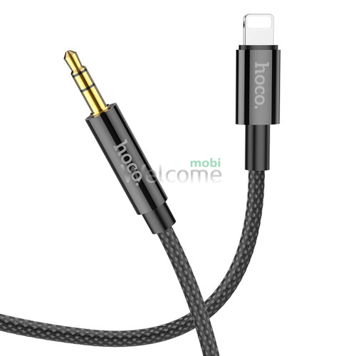 Кабель AUX HOCO UPA19 Lightning to Jack 3.5 1m Black