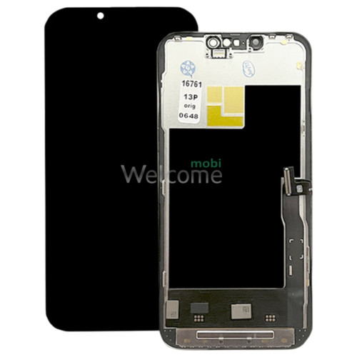 Дисплей iPhone 13 Pro в зборі з сенсором та рамкою black (DD Soft OLED) без помилки