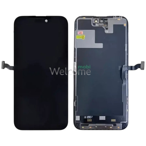 Дисплей iPhone 14 Pro Max в зборі з сенсором та рамкою black (DD Soft OLED) без помилки