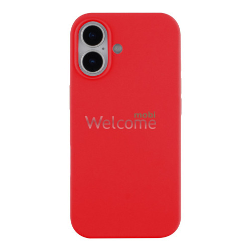 Silicone case for iPhone 17 (14) Red (закритий низ)