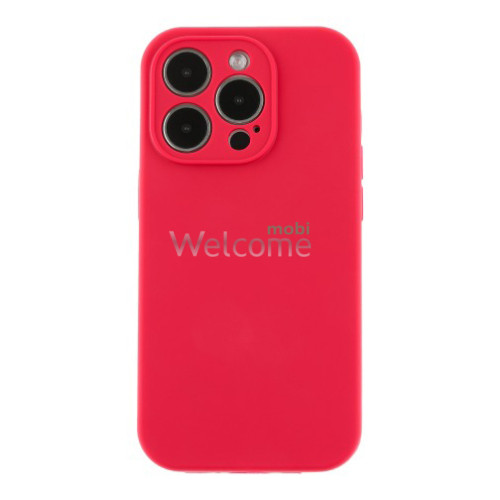 Silicone case for iPhone 14 Pro (37) Rose Red (закритий низ)